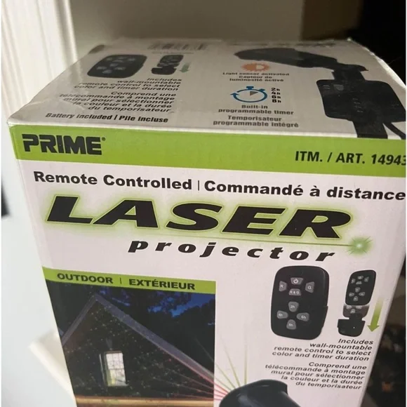 PRIME Remote Controlled Laser Projector CHRISTMAS Decor - Picture 7 of 8